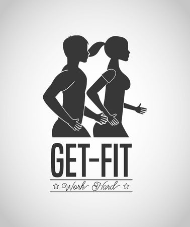 fitness lifestyle design, vector illustration eps10 graphicのイラスト素材