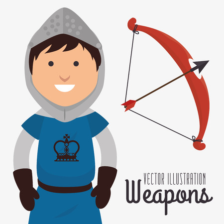 Old and antiques weapons graphic design, vector illustrationのイラスト素材