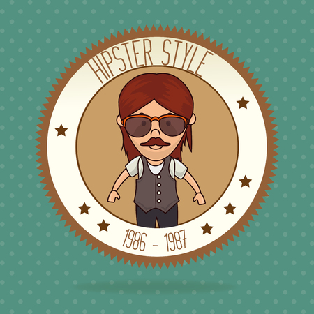 Hipster lifestyle and fashion accesories graphic design, vector illustrationのイラスト素材