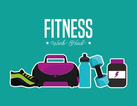 fitness lifestyle design, vector illustration eps10 graphicのイラスト素材