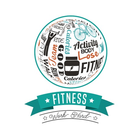 fitness lifestyle design, vector illustration eps10 graphicのイラスト素材
