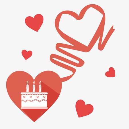 Happy birthday cake graphic design, vector illustration eps10のイラスト素材