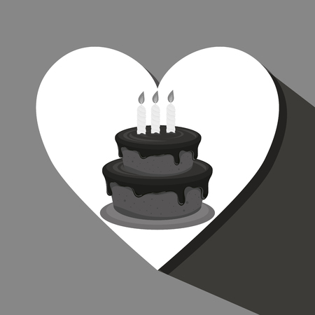 Happy birthday cake graphic design, vector illustration eps10のイラスト素材