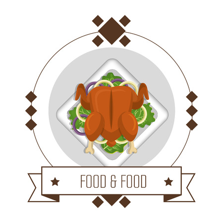 Gastronomy and restaurant menu graphic design, vector illustration eps10のイラスト素材