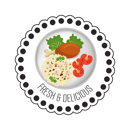 Gastronomy and restaurant menu graphic design, vector illustration eps10のイラスト素材
