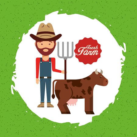 farm fresh design, vector illustration eps10 graphicのイラスト素材
