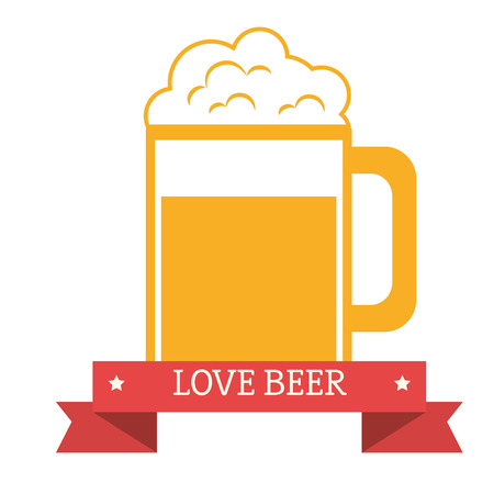 Cold and delicious beer graphic design, vector illustrationのイラスト素材