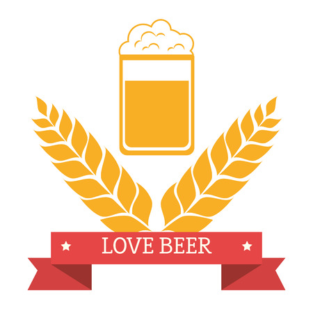 Cold and delicious beer graphic design, vector illustrationのイラスト素材