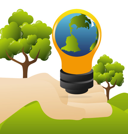 Green energy and ecology theme design, vector illustration graphicのイラスト素材