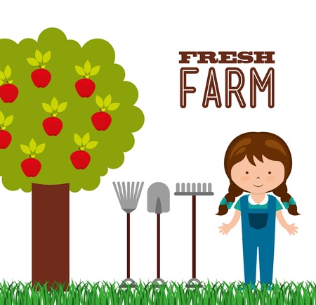 farm fresh design, vector illustration eps10 graphicのイラスト素材