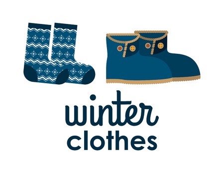 winter clothes design, vector illustration eps10 graphicのイラスト素材
