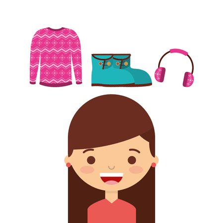 winter clothes design, vector illustration eps10 graphicのイラスト素材