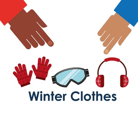 winter clothes design, vector illustration eps10 graphicのイラスト素材