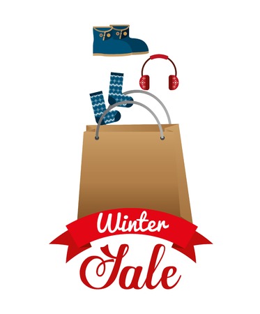winter sale design, vector illustration eps10 graphicのイラスト素材