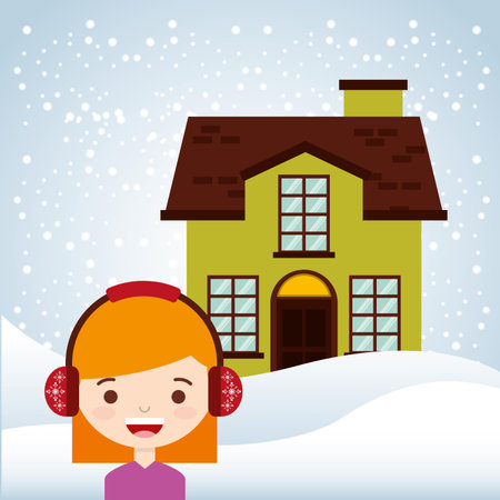 winter season design, vector illustration eps10 graphicのイラスト素材