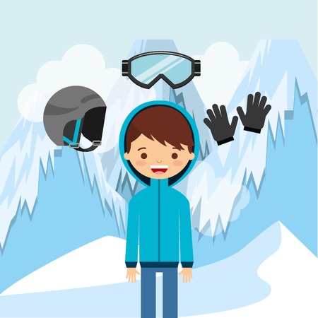 winter clothes design, vector illustration eps10 graphicのイラスト素材