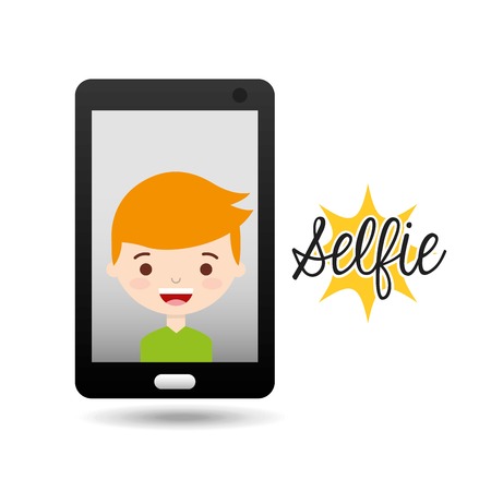 selfie concept design, vector illustration eps10 graphicのイラスト素材