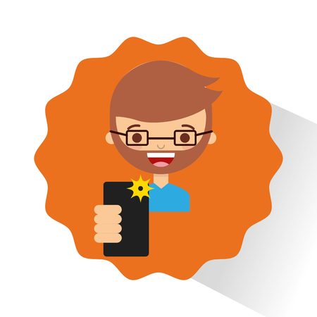 selfie concept design, vector illustration eps10 graphicのイラスト素材