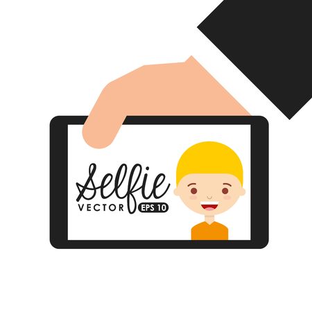 selfie concept design, vector illustration eps10 graphicのイラスト素材