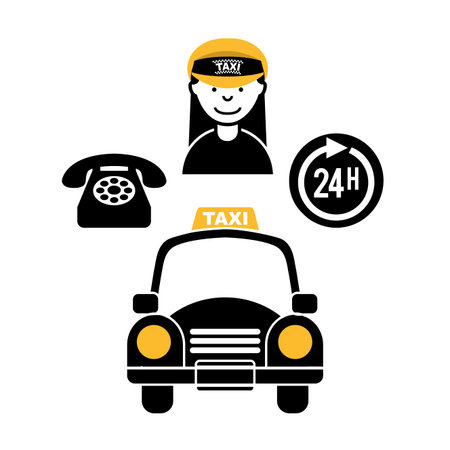 taxi service design, vector illustration eps10 graphicのイラスト素材