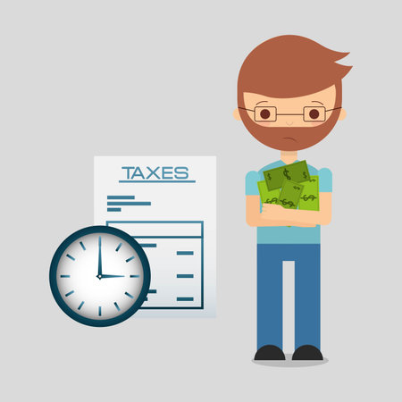 tax day design, vector illustration eps10 graphicのイラスト素材