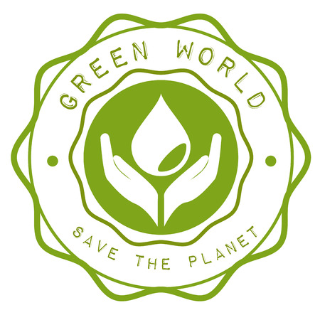 Green energy and ecology theme design, vector illustration graphicのイラスト素材