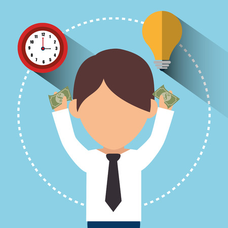 Business entrepreneur and start up company graphic design, vector illustrationのイラスト素材