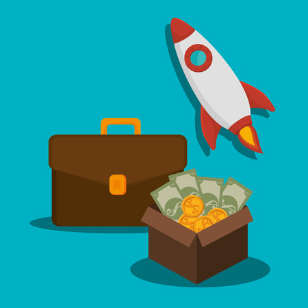 Business entrepreneur and start up company graphic design, vector illustrationのイラスト素材