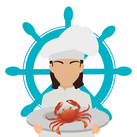 Sea food gastronomy graphic design, vector illustration eps10のイラスト素材