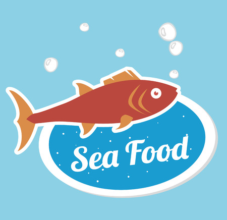 Sea food gastronomy graphic design, vector illustration eps10のイラスト素材