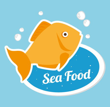 Sea food gastronomy graphic design, vector illustration eps10のイラスト素材