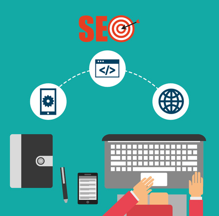 search engine optimization design, vector illustration eps10 graphicのイラスト素材