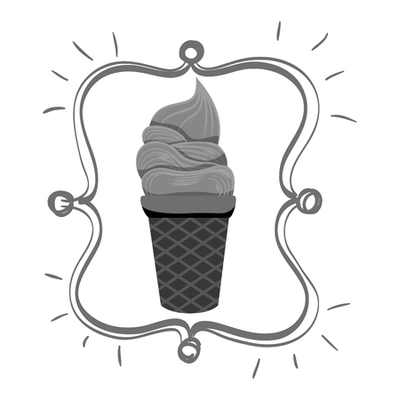 Ice cream dessert graphic design, vector illustration eps10のイラスト素材