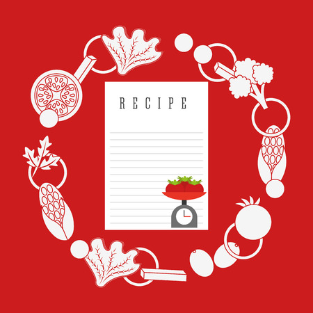 cooking recipe design, vector illustration eps10 graphicのイラスト素材