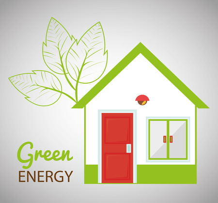 Green energy and ecology graphic design, vector illustrationのイラスト素材