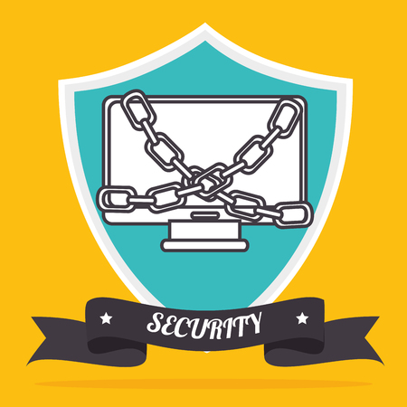 Security system and surveillance graphic design, vector illustrationのイラスト素材