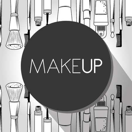 Make-up and womens cosmetics graphic design, vector illustration eps10のイラスト素材