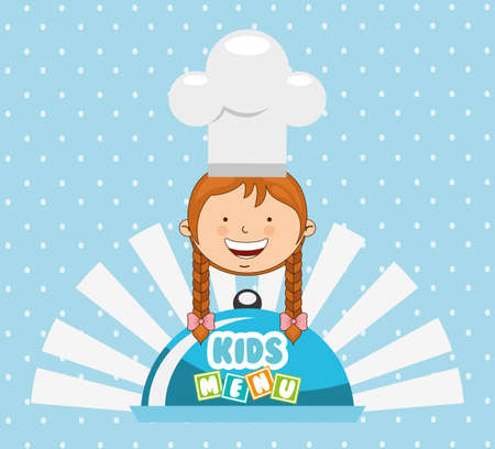 kids menu design, vector illustration のイラスト素材