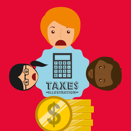 tax time design, vector illustration eps10 graphicのイラスト素材