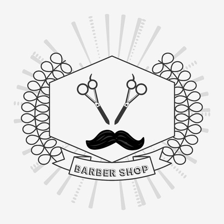 barber shop design, vector illustration eps10 graphicのイラスト素材