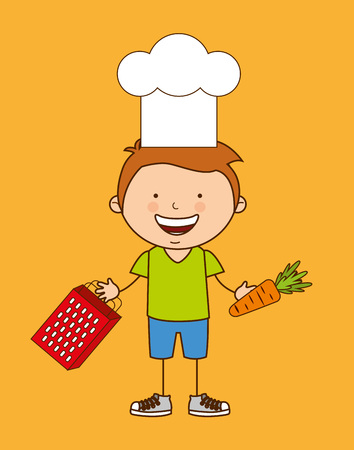 kids cooking design, vector illustration eps10 graphicのイラスト素材