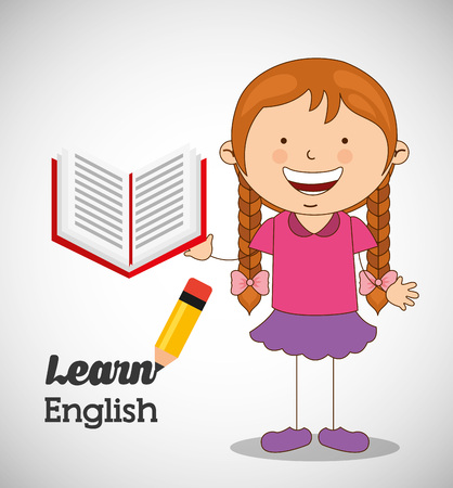 learn english design, vector illustration eps10 graphicのイラスト素材