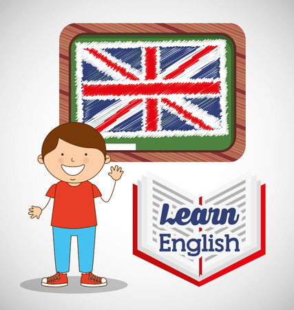learn english design, vector illustration eps10 graphicのイラスト素材