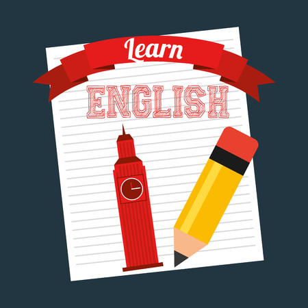 learn english design, vector illustration eps10 graphicのイラスト素材
