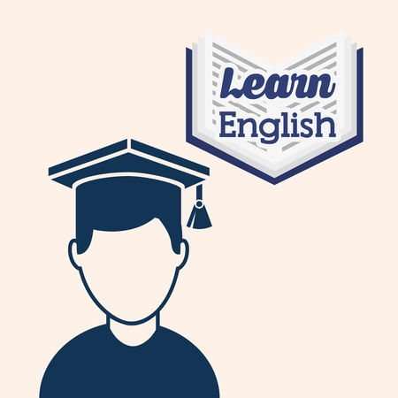 learn english design, vector illustration eps10 graphicのイラスト素材