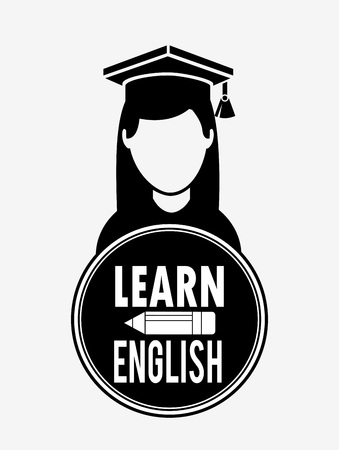 learn english design, vector illustration eps10 graphicのイラスト素材