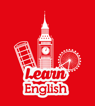 learn english design, vector illustration eps10 graphicのイラスト素材