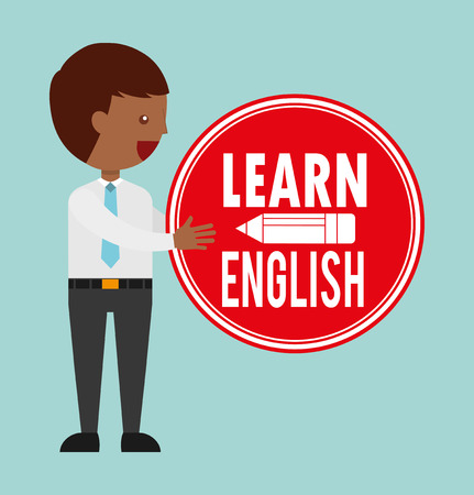learn english design, vector illustration eps10 graphicのイラスト素材