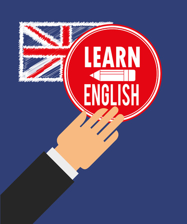 learn english design, vector illustration eps10 graphicのイラスト素材