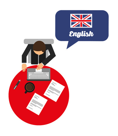 learn english design, vector illustration eps10 graphicのイラスト素材